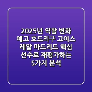 "2025년 역할 변화 예고", 호드리구 고이스, 레알 마드리드 핵심 선수로 재평가하는 5가지 분석